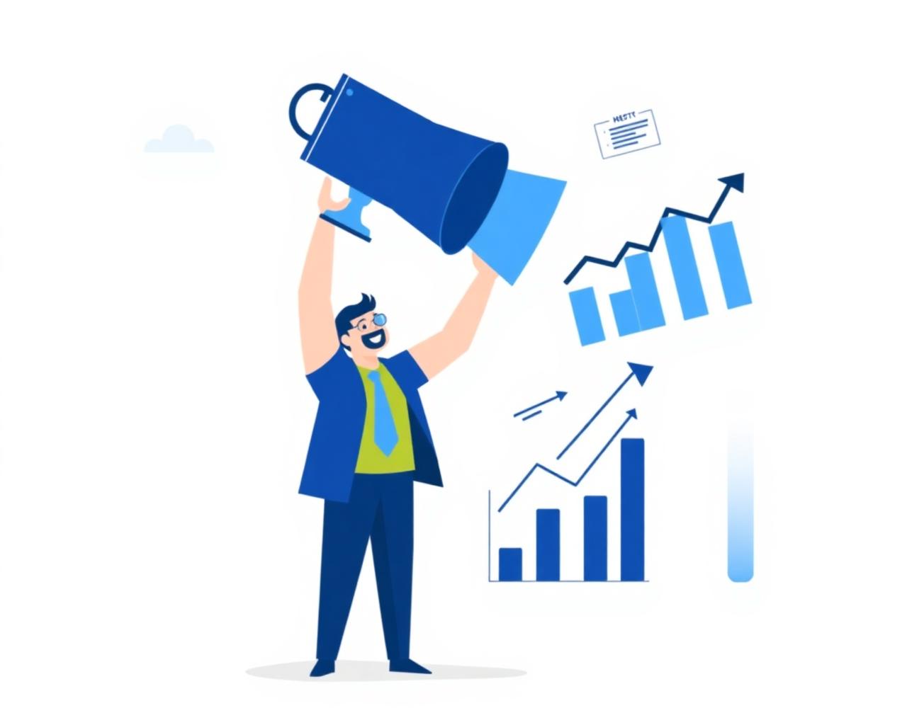 Illustration of business results and growth
